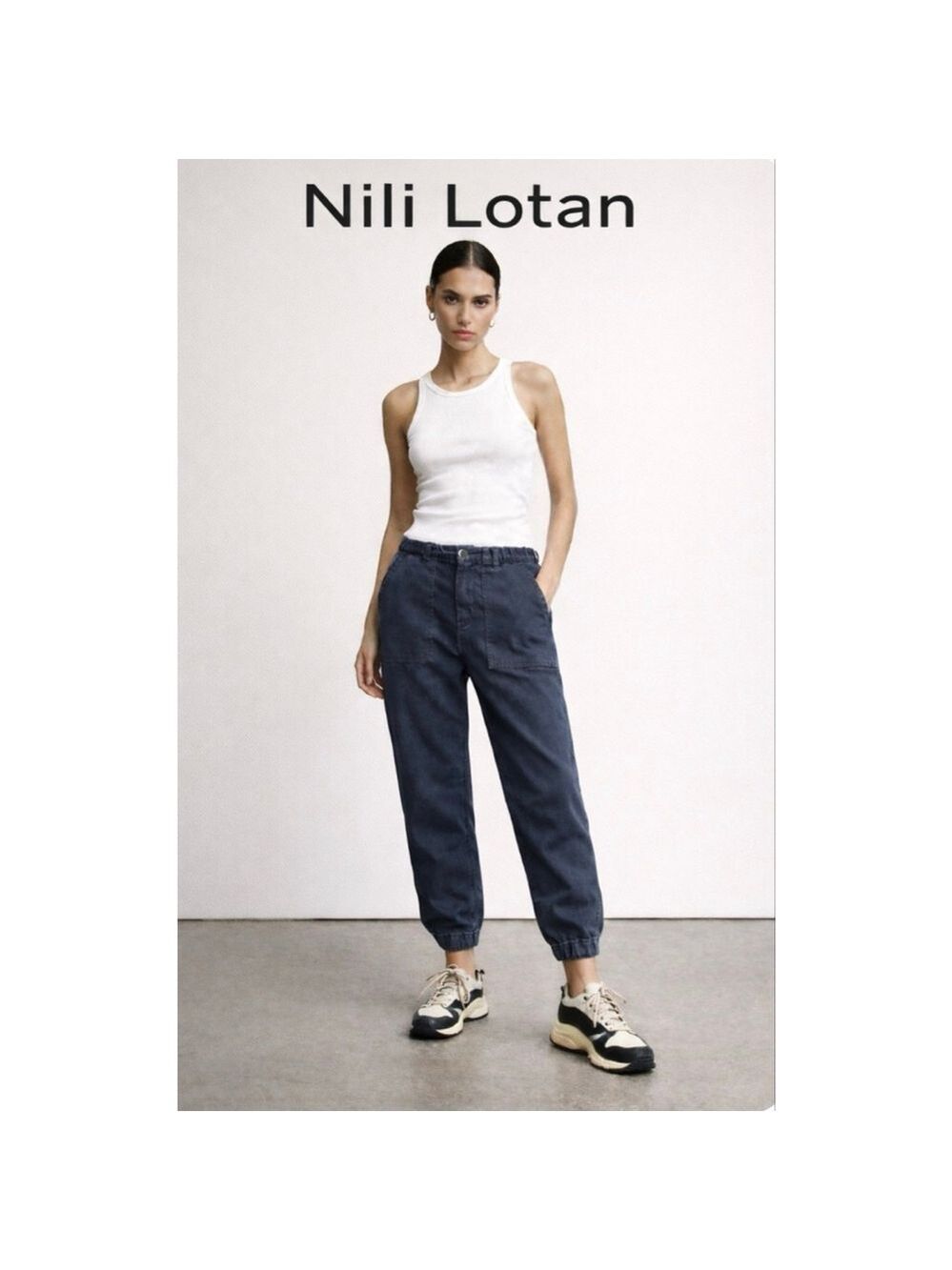 Nili Lotan French Military Jogger Pants Navy Size 4-15in waist!
